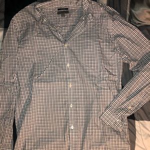 Mens black and grey dress shirt
